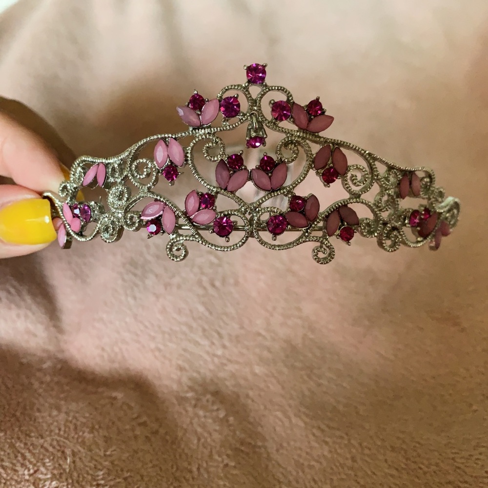 New Fuschia Pink Embellished Tiara